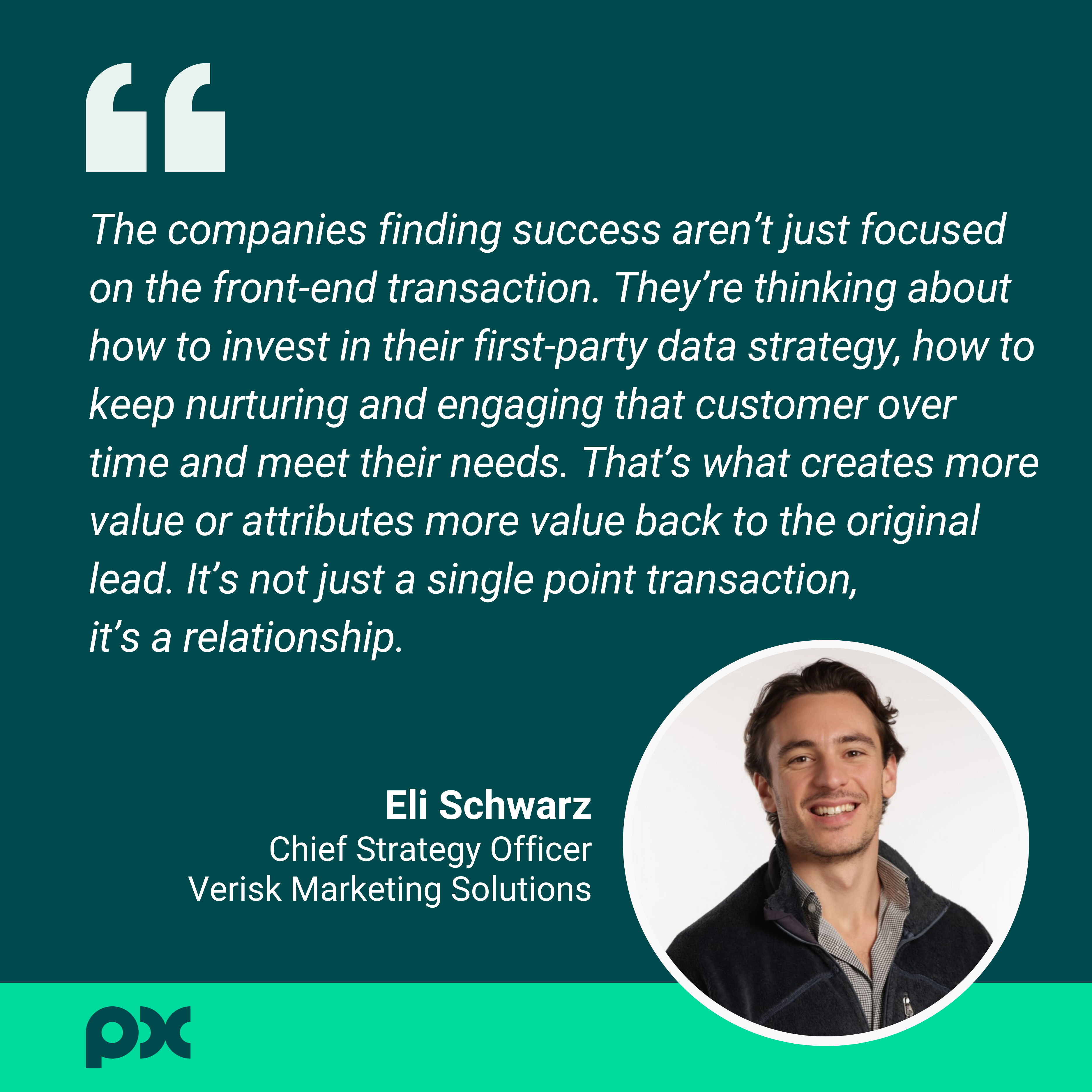 li Schwarz, Chief Strategy Officer at Verisk Marketing Solutions, on using first-party data and customer relationships to create more lead value.
